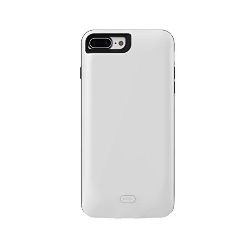 iPhone 7 5200 mAh CyberTech iPhone Slim Charging Case High Capacity External Battery Case for iPhone (Build-in Magnetic Works with Magnetic Car Phone Mount Holder) (iPhone 7 White)