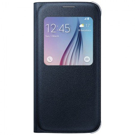 LUXURY FLIP LEATHER Case Protective Cover for SAMSUNG GALAXY S6 by CyberTech - Five Colors to Choose from (Black)