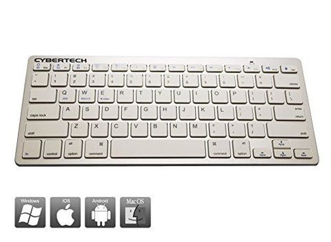 CyberTech Bluetooth Ultra-Thin Keyboard for iPad Air, Galaxy Tablets,Windows Tablets,and Other Mobile Devices,For IOS,Andriod,Windows System(WHITE)