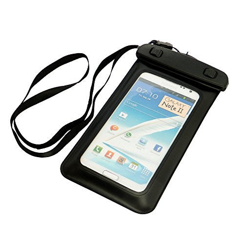 20 ft Waterproof Dry Bag Case Cover for Smartphones up to 6" (Black)