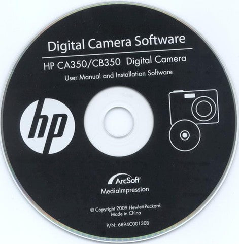 Digital Camera Software CD for hp CA350