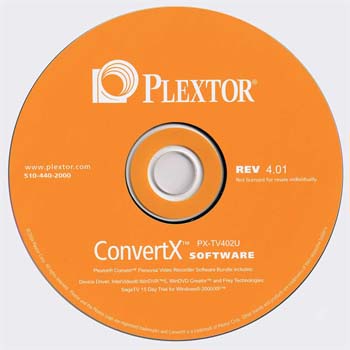 Installation Disc for Plextor PX-TV402U