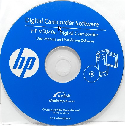 Digital Camcorder Software CD for hp v5040u digital camcorder