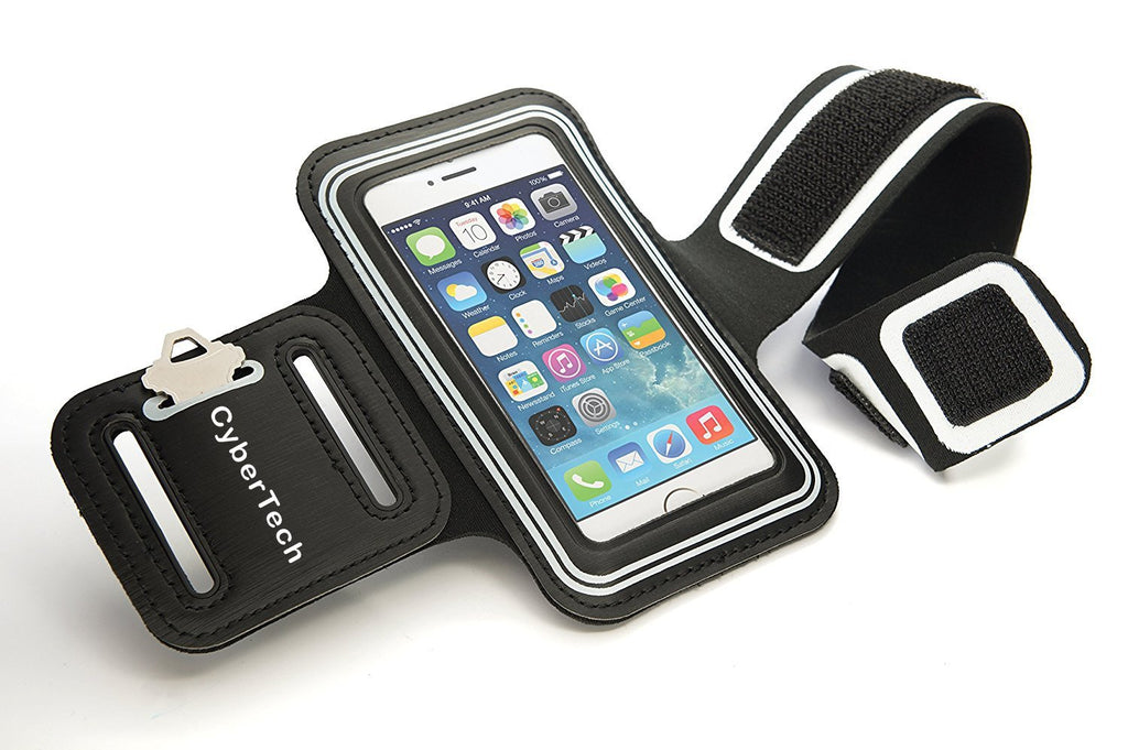 CyberTech Sport Armband Case for Samsung Galaxy S2 S3 S4 S5, iPhone 4 4S 5 5S 5C, HTC, Nokia Lumia 521 (White)