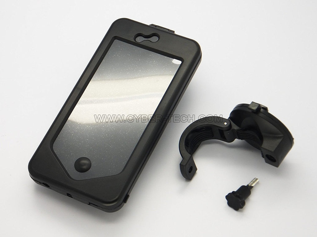 Heavy Duty Weather Proof Sport Bike Mount Holder Hard Shell Case for Apple iPhone 5 - By CyberTech