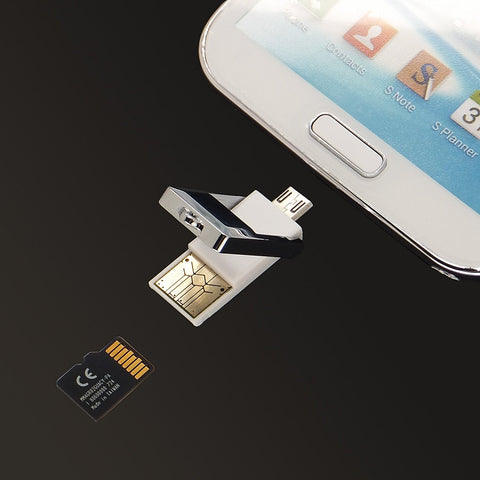 CyberTech OTG USB Flash Drive External Storage for Samsung S3, S4, Note 2, 3 (Sky Blue)