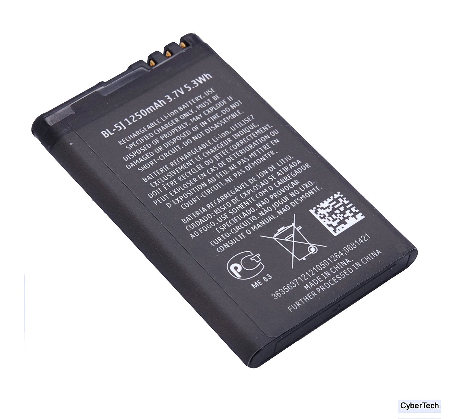 CyberTech High Capacity Replacement Battery for Nokia Windows 8 Mobile Phone Lumia 521 for T-Mobile