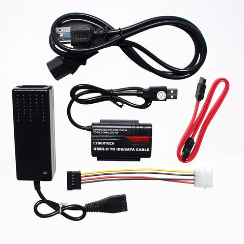 CyberTech USB to SATA cable w/ One-Touch Hard Drive Cloning Kit