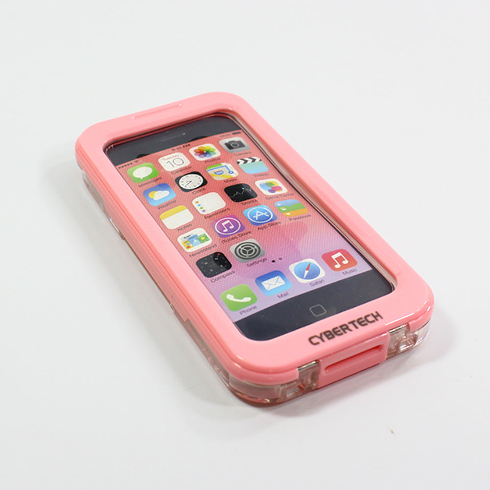 CyberTech 25ft Waterproof Shockproof Silicon Touch Case for iPhone 5/ 5C/ 5S (Black, Blue, Pink)