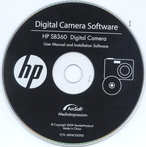 Digital Camera Software CD for hp SB360