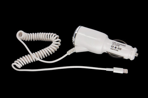 Car Charger with Lightning Adapter Made for iPhone 5, 5S, 5C, 6, iPhone 6 plus, iPhone 6s & 6s Plus, iPhone SE, iPhone 7 & 7 Plus, iPhone 8 & 8 Plus, iPhone X, iPhone XS & XS Max, iPhone XR, iPad Mini, iPad 4th Gen, iPod Touch 5th Gen, iPod Nano 7th Gen