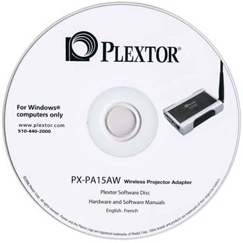 Installation Disc for Plextor PX-PA15AW Wireless Projector Adapter