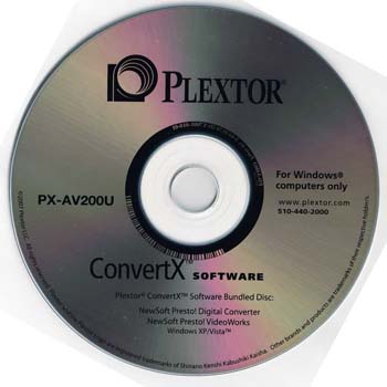 Installation Disc for Plextor PX-AV200U Digital Video Converter