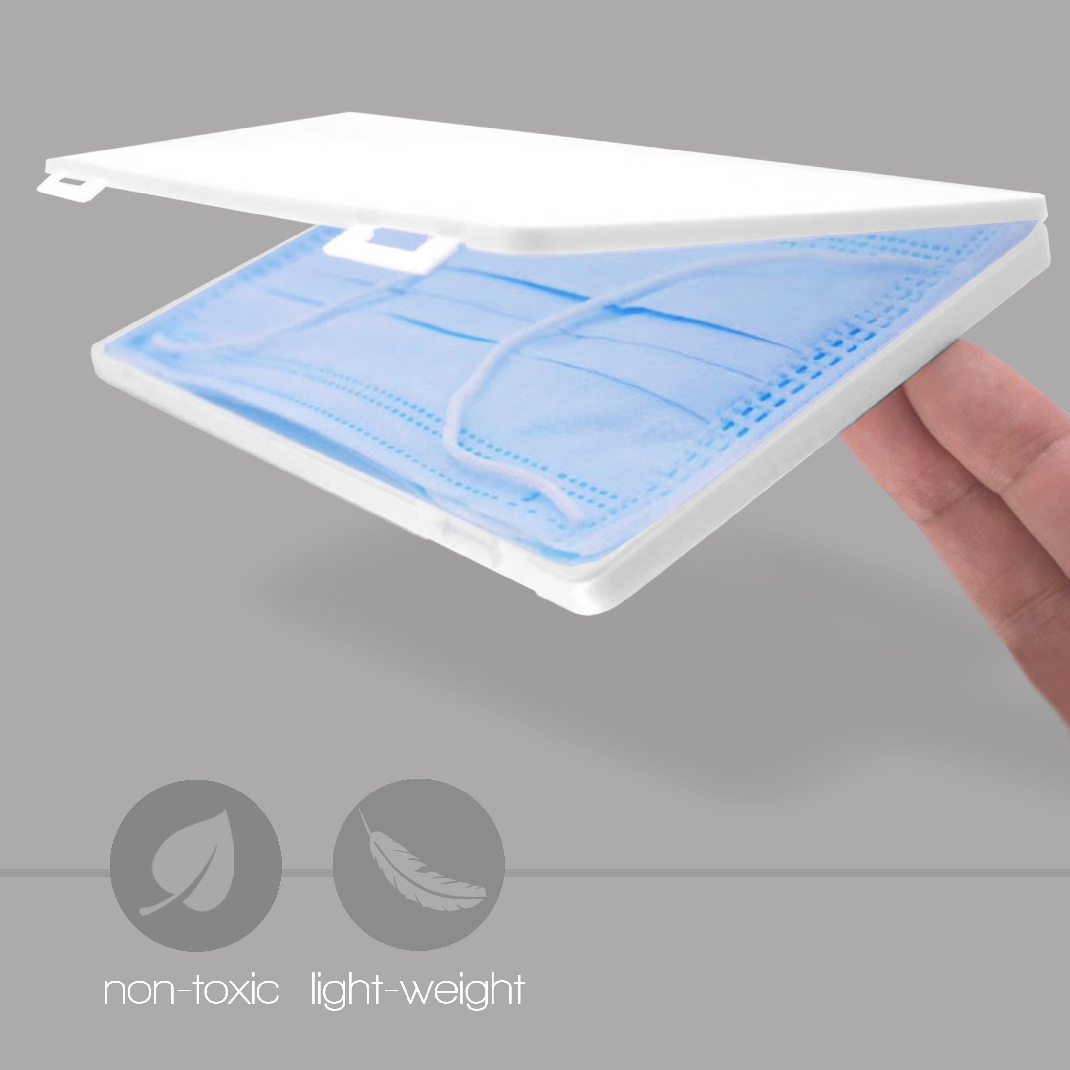 Mask Container Small Portable Disposable Face Masks Container Dustproof Storage Box Easy Ca ...